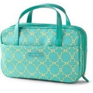 Stella & Dot NWOT Zip Around Faux Suede Lining Travel Large Jewelry Case Tote